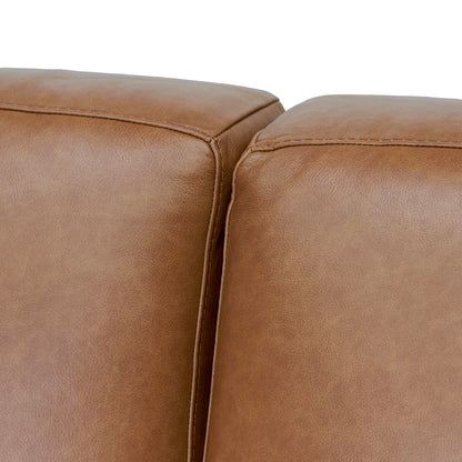 Four-Seater Sofa - Caramel Brown Leather