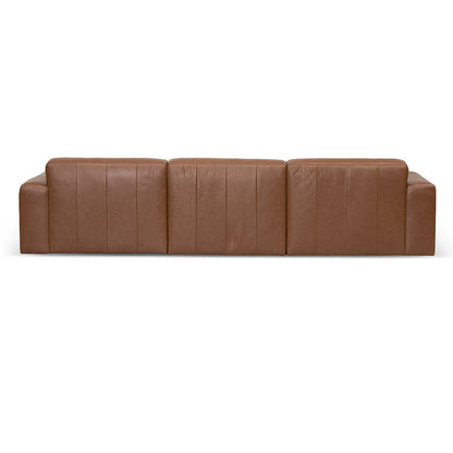 Four-Seater Sofa - Caramel Brown Leather