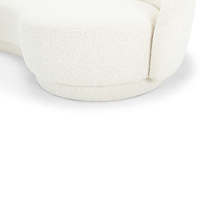 Four-Seater Fabric Sofa - Cream Boucle