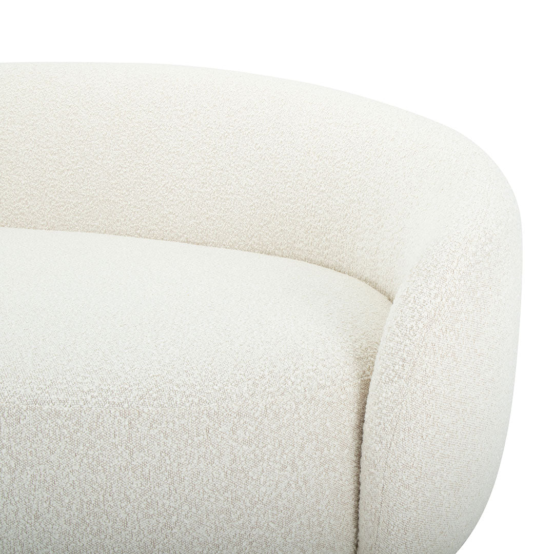 Four-Seater Fabric Sofa - Cream Boucle