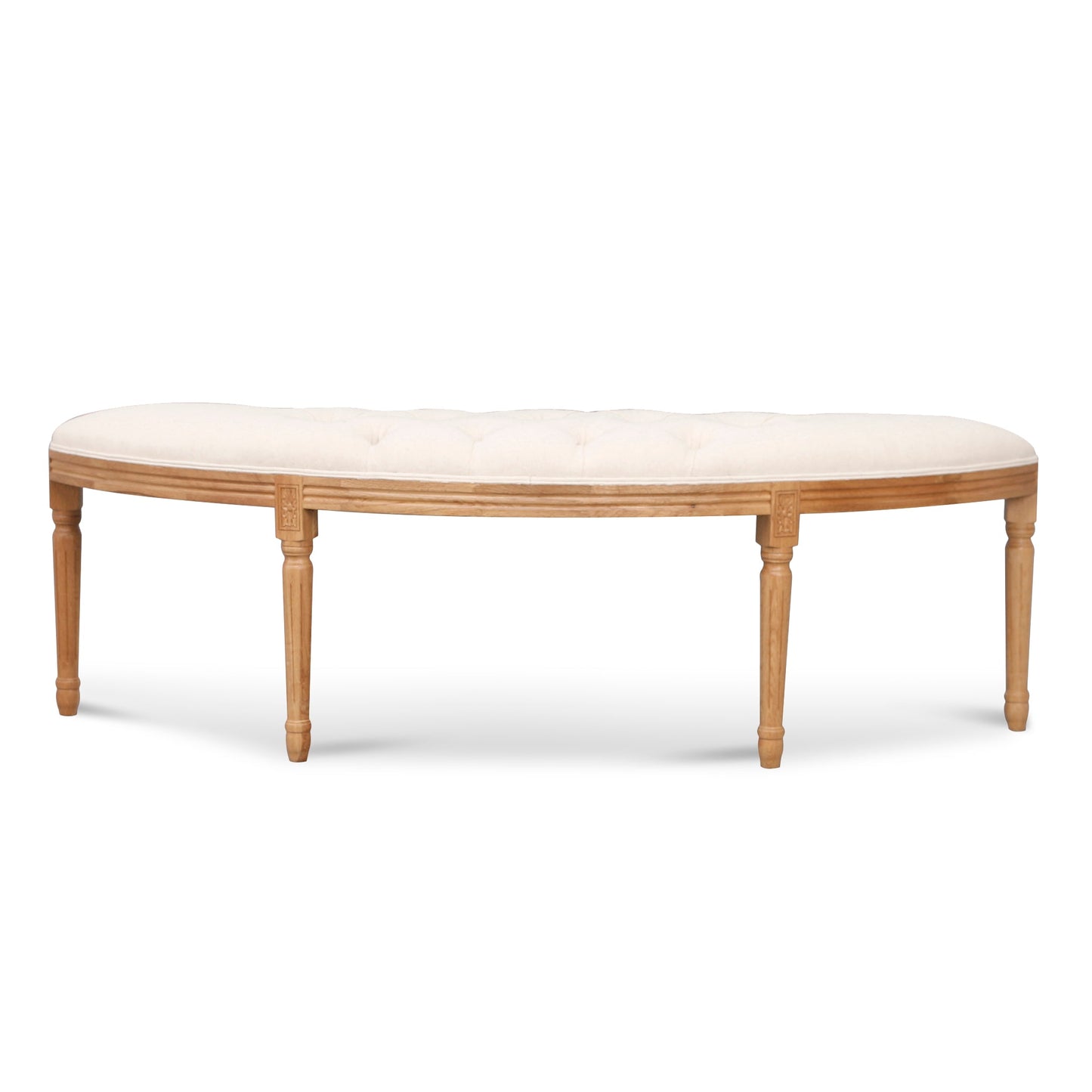 Oak Bench - Light Beige