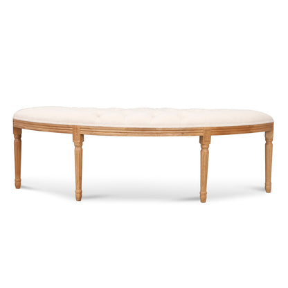 Oak Bench - Light Beige