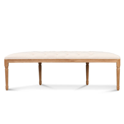 Oak Bench - Light Beige