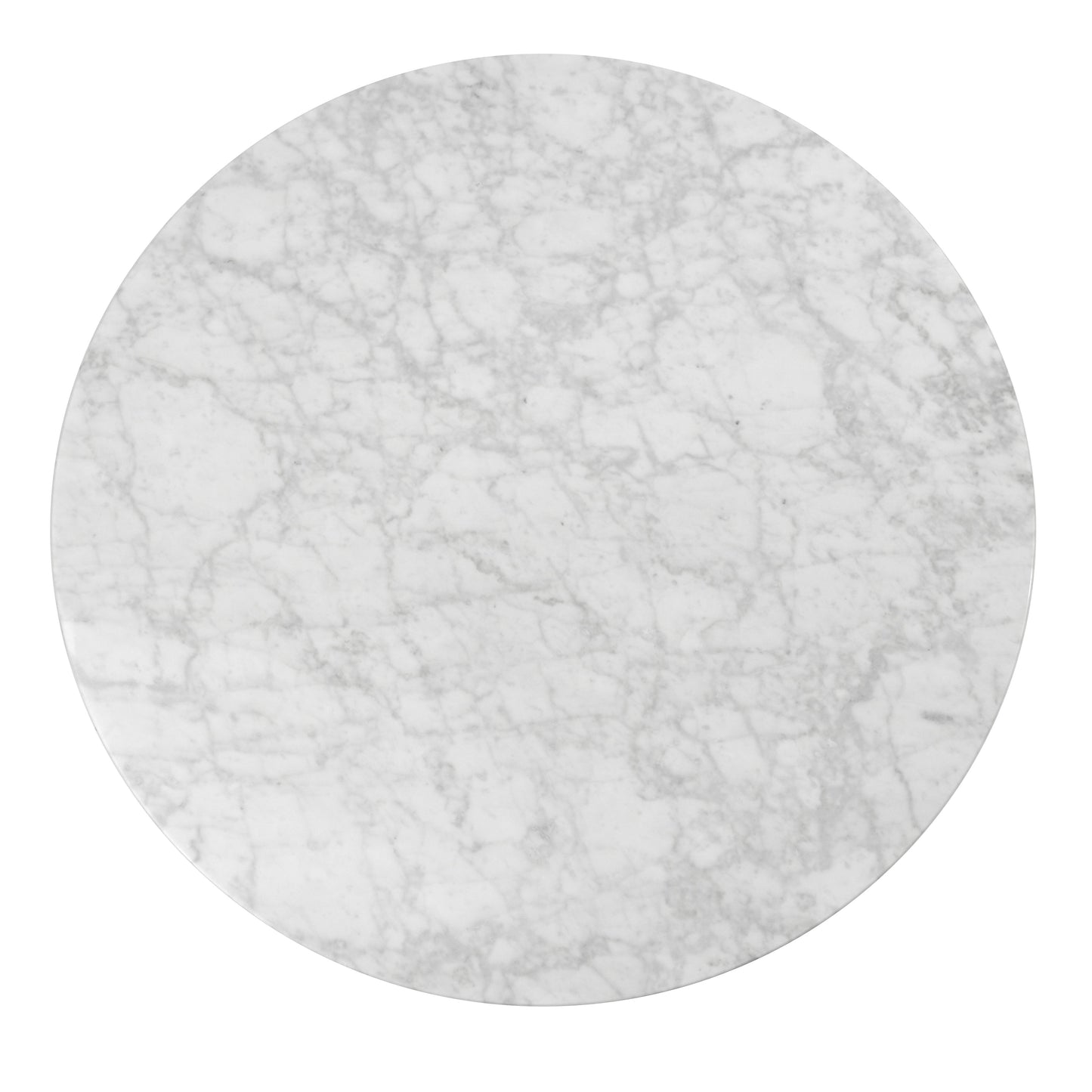 Round Marble Coffee Table - 100cm White Base