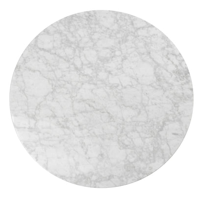 Round Marble Coffee Table - 100cm White Base