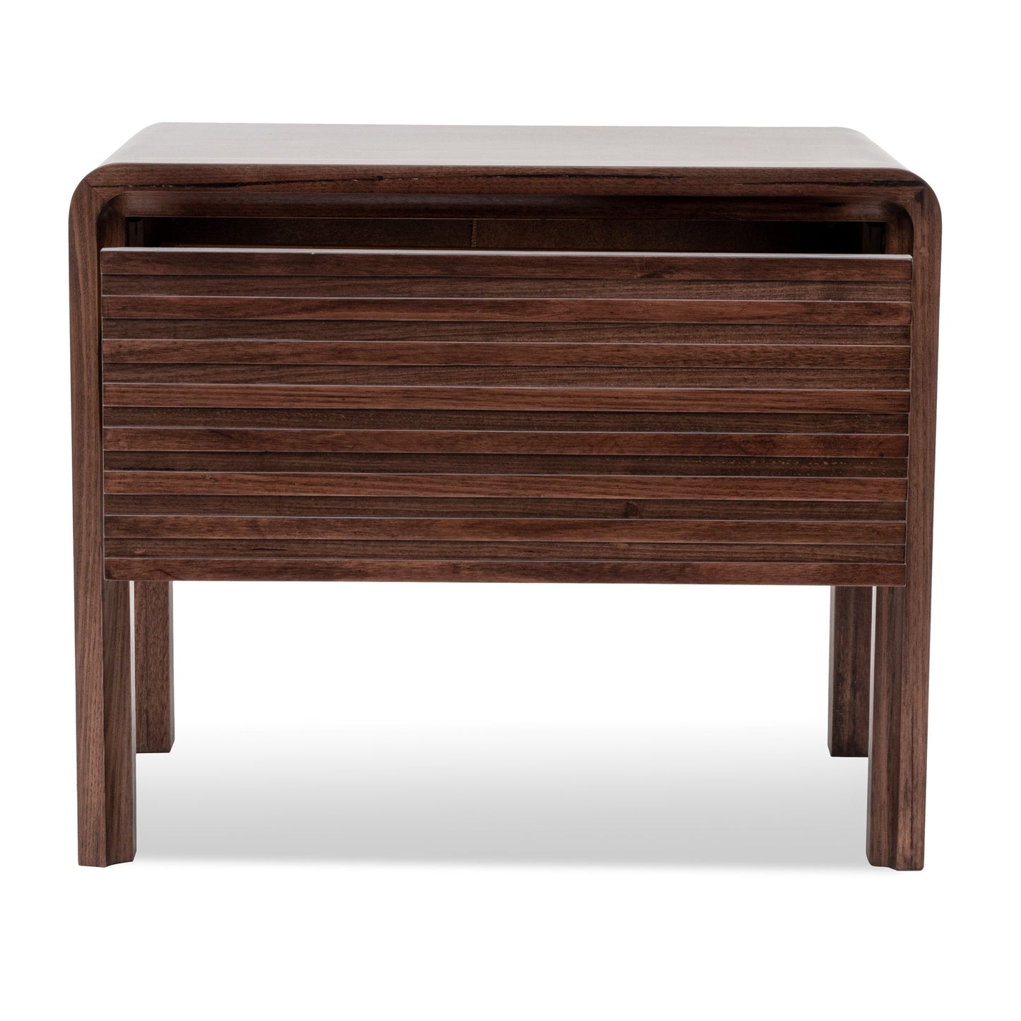 Walnut Bedside Table with Single Drawer