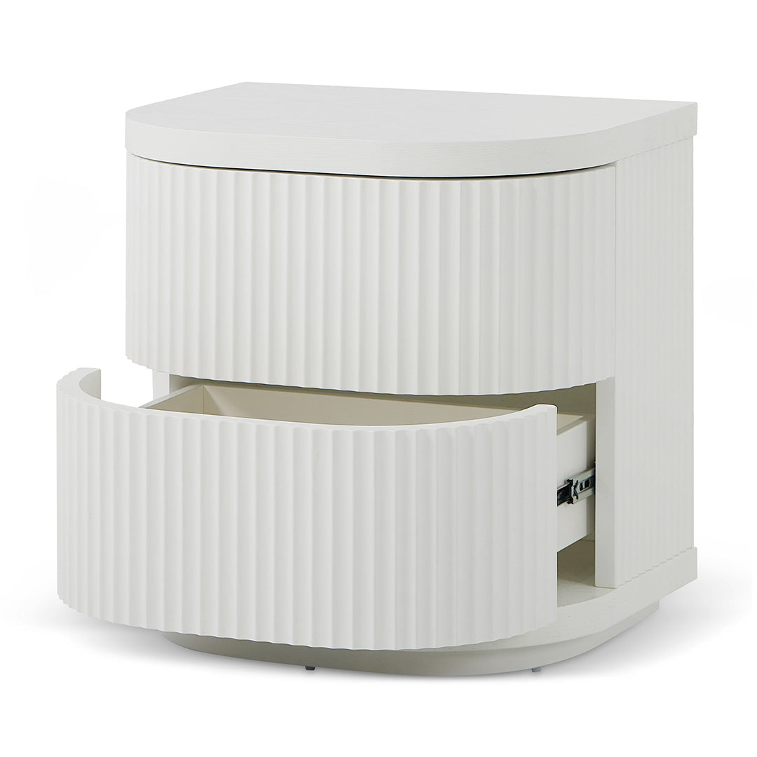 White Bedside Table