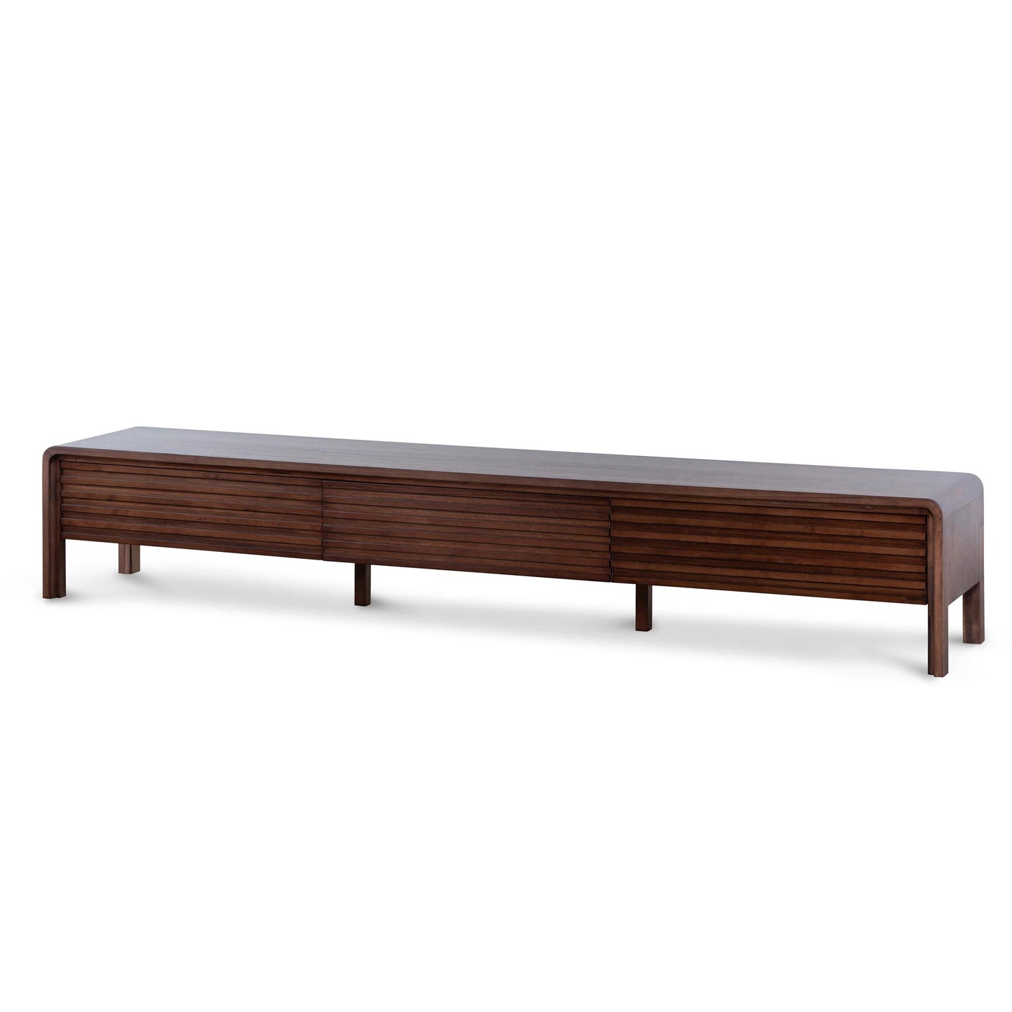 Walnut TV Entertainment Unit - 2.2m