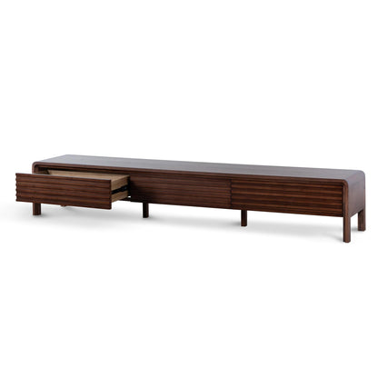 Walnut TV Entertainment Unit - 2.2m