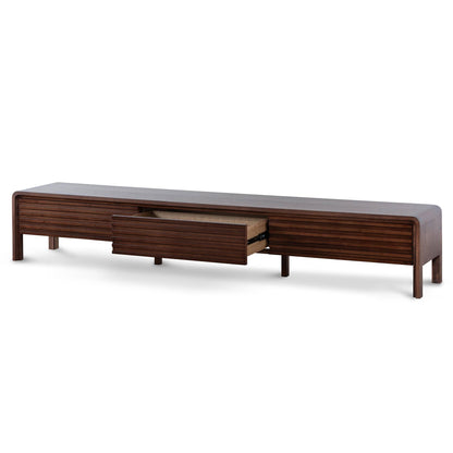 Walnut TV Entertainment Unit - 2.2m