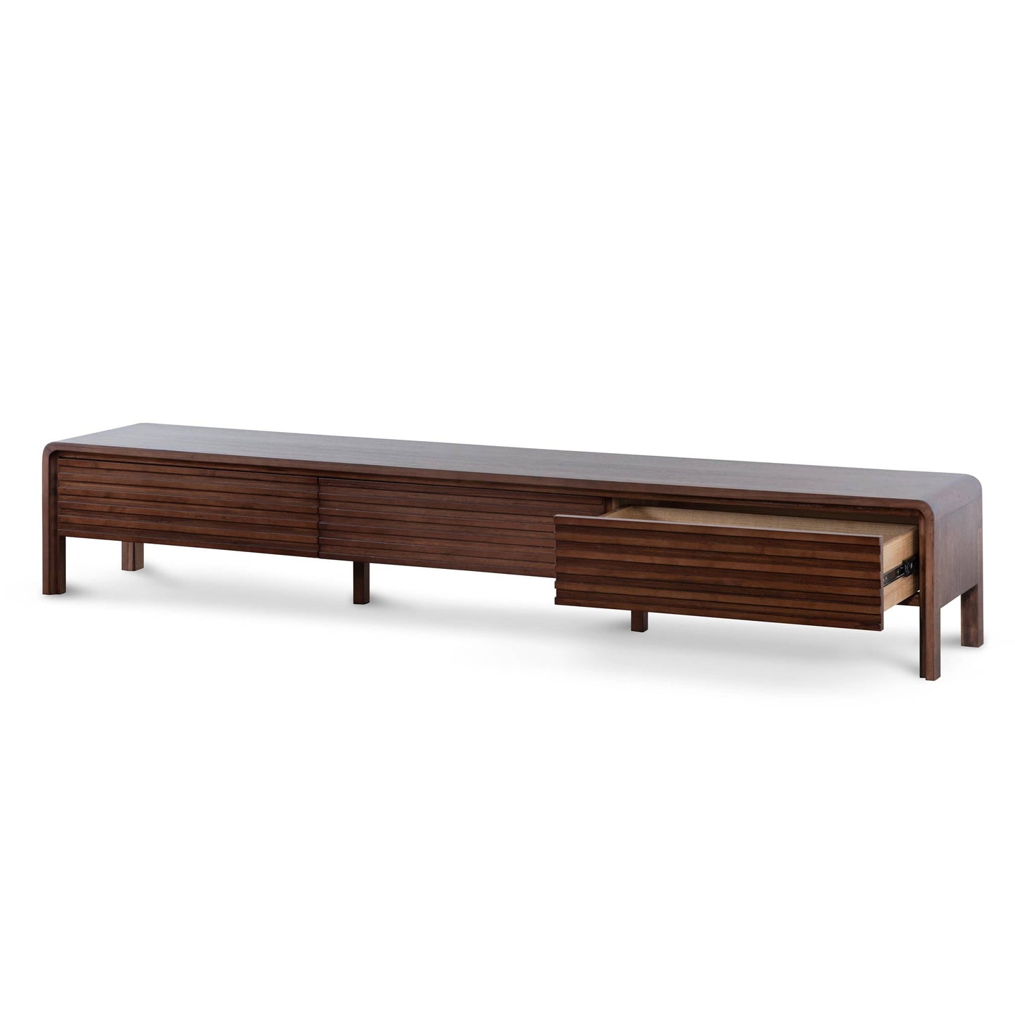 Walnut TV Entertainment Unit - 2.2m