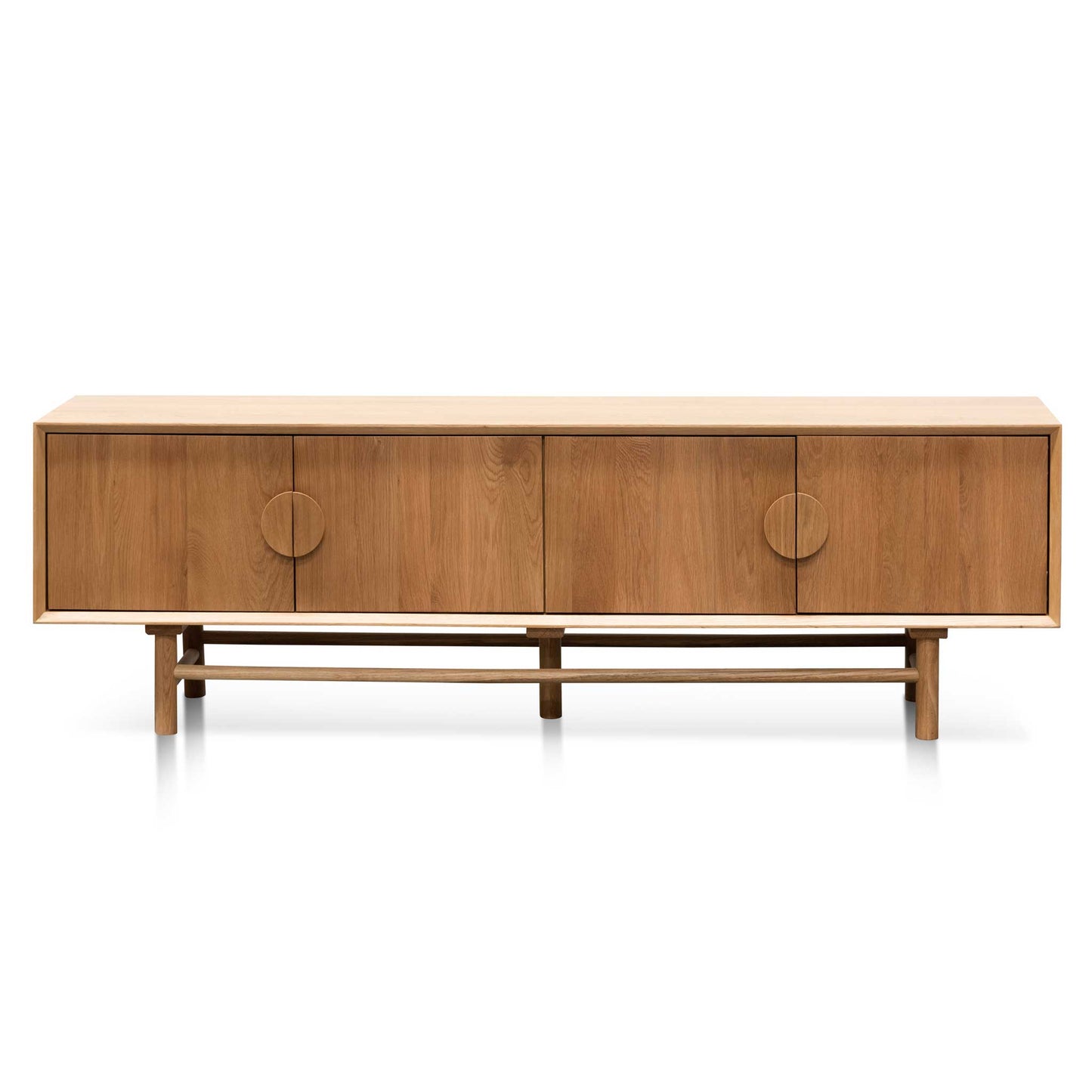 Natural Wooden TV Entertainment Unit - 1.8m