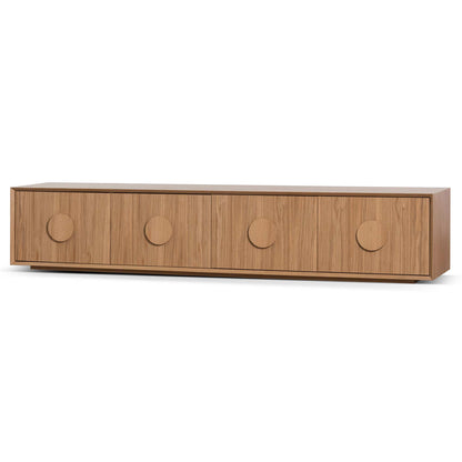 Natural Wooden Entertainment TV Unit - 2.3m