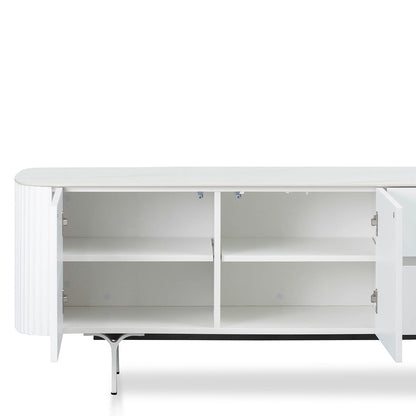 White Entertainment TV Unit - 1.8m