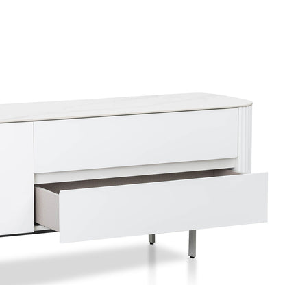 White Entertainment TV Unit - 1.8m