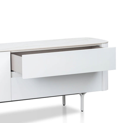 White Entertainment TV Unit - 1.8m