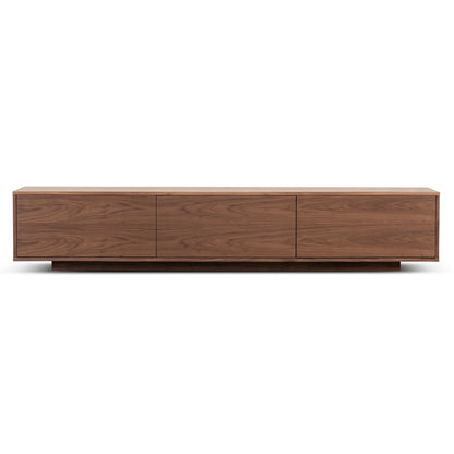 Walnut Wooden TV Entertainment Unit - 2.3m