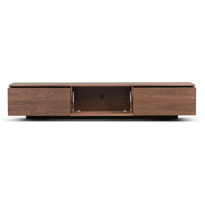 Walnut Wooden TV Entertainment Unit - 2.3m