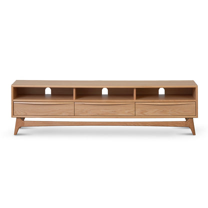 Wide Natural Oak TV Entertainment Unit