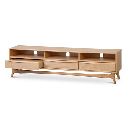 Wide Natural Oak TV Entertainment Unit