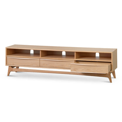 Wide Natural Oak TV Entertainment Unit