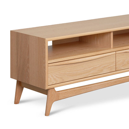 Wide Natural Oak TV Entertainment Unit