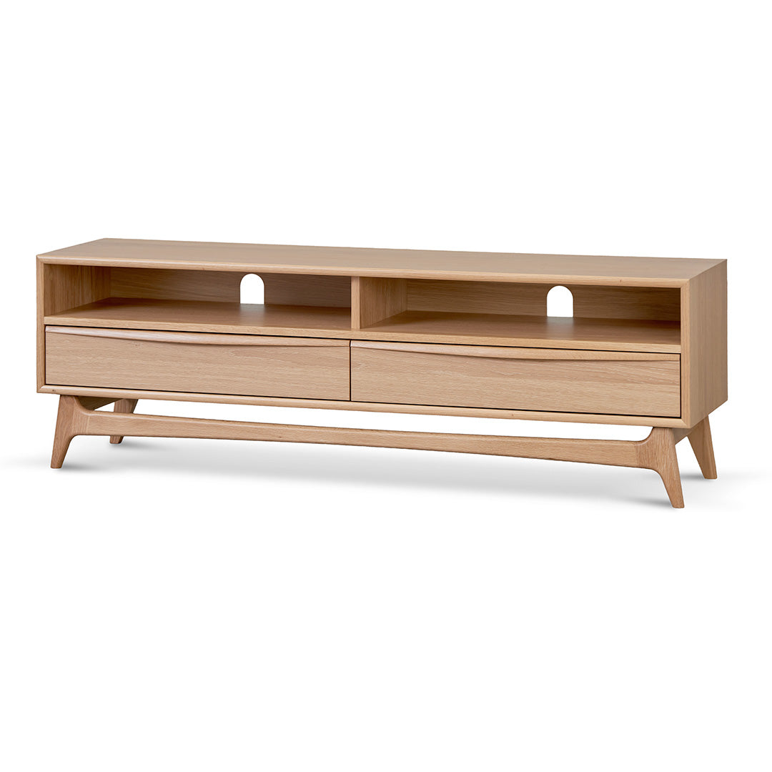 Narrow Natural Oak TV Entertainment Unit