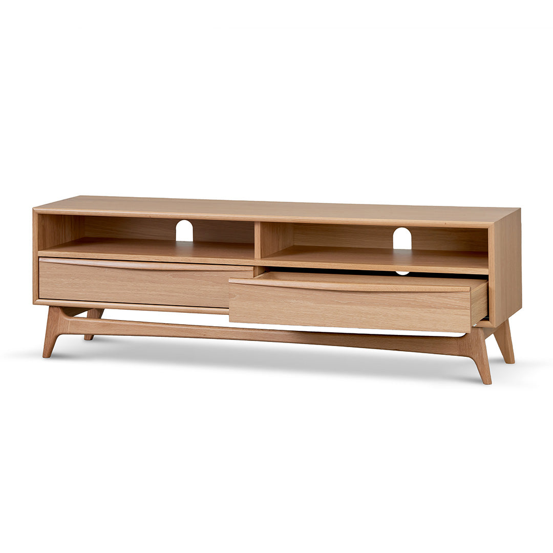 Narrow Natural Oak TV Entertainment Unit