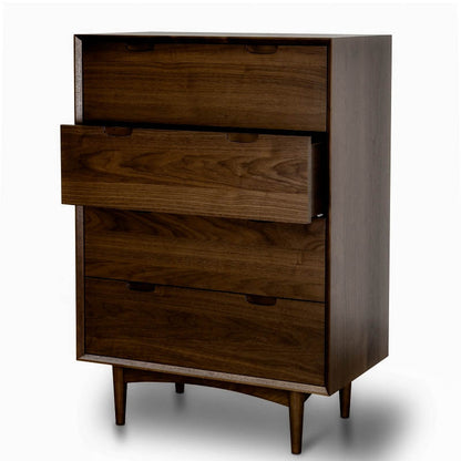 Walnut Chest with Four Drawers