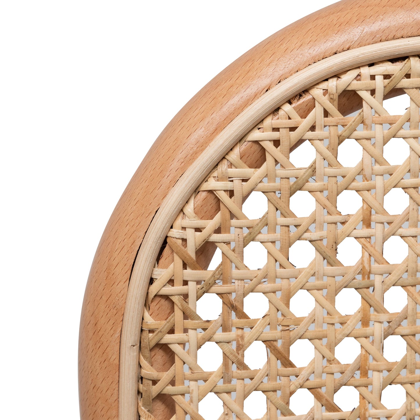 Black Cushion Dining Chair - Natural Rattan and Frame