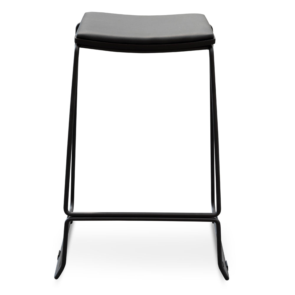 Black Frame Black PU Bar Stool