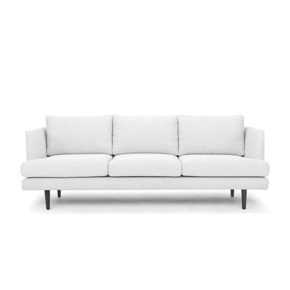 Three-Seater Sofa - Light Texture Grey with black legs