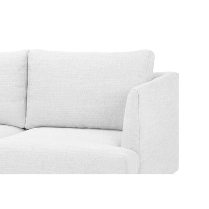 Three-Seater Sofa - Light Texture Grey with black legs