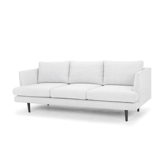 Three-Seater Sofa - Light Texture Grey with black legs