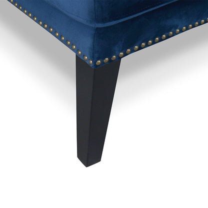 Navy Blue Velvet Lounge Chair