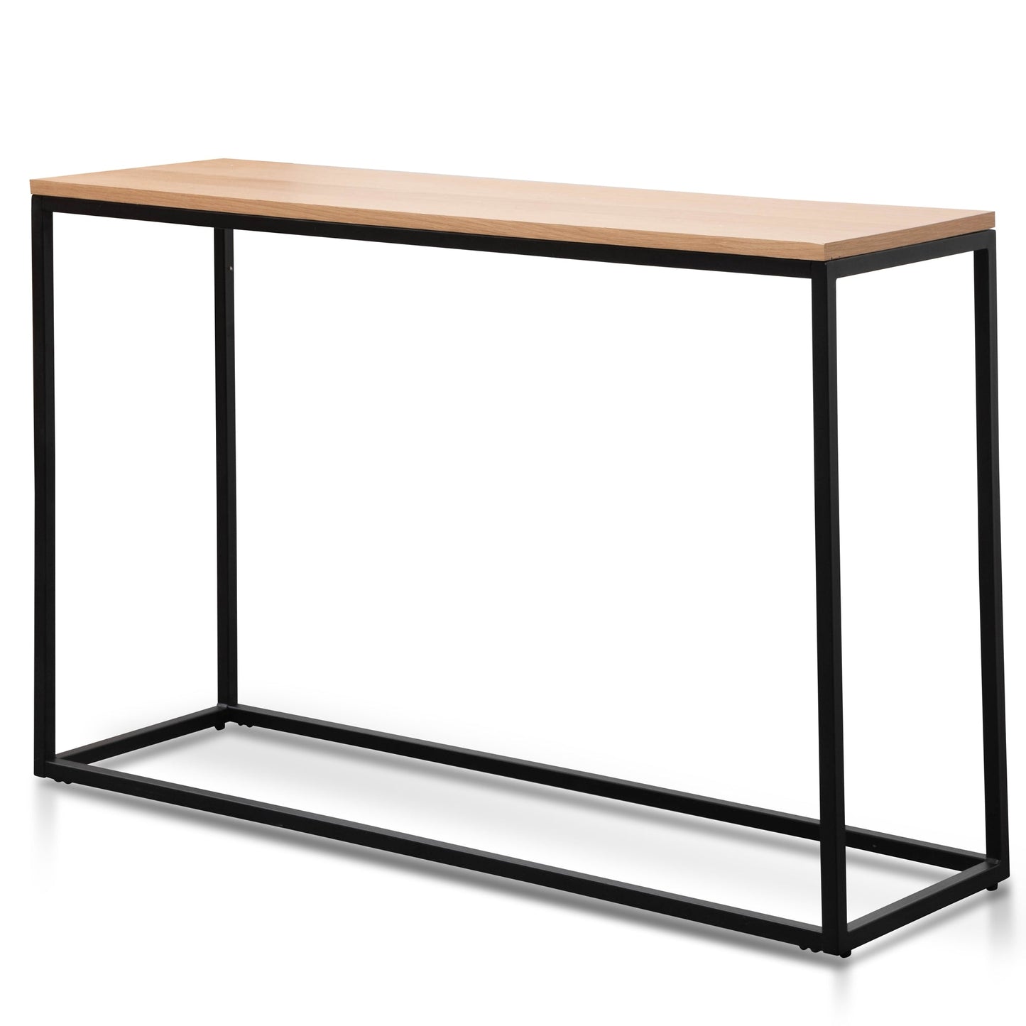 Natural Console Table with Black Frame