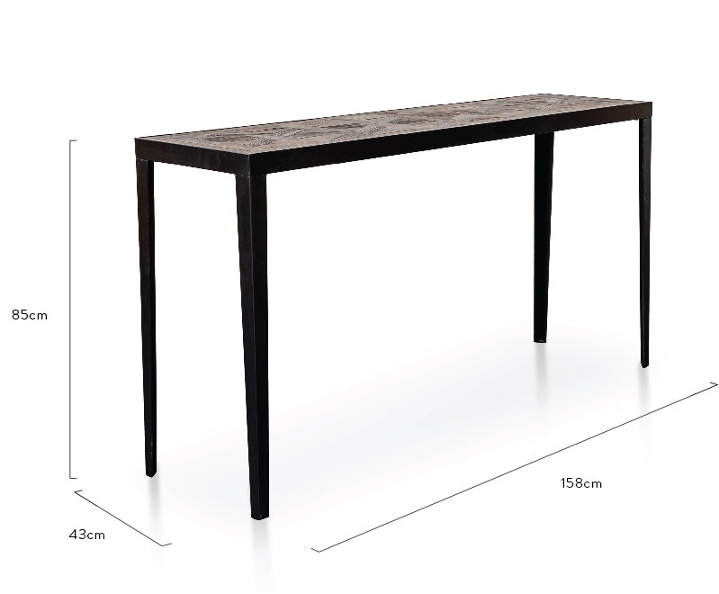 Dark Natural Console Table