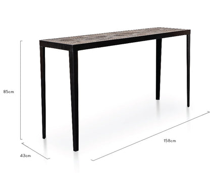 Dark Natural Console Table