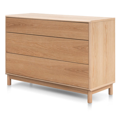 Natural Oak Three Drawer Dressing Table