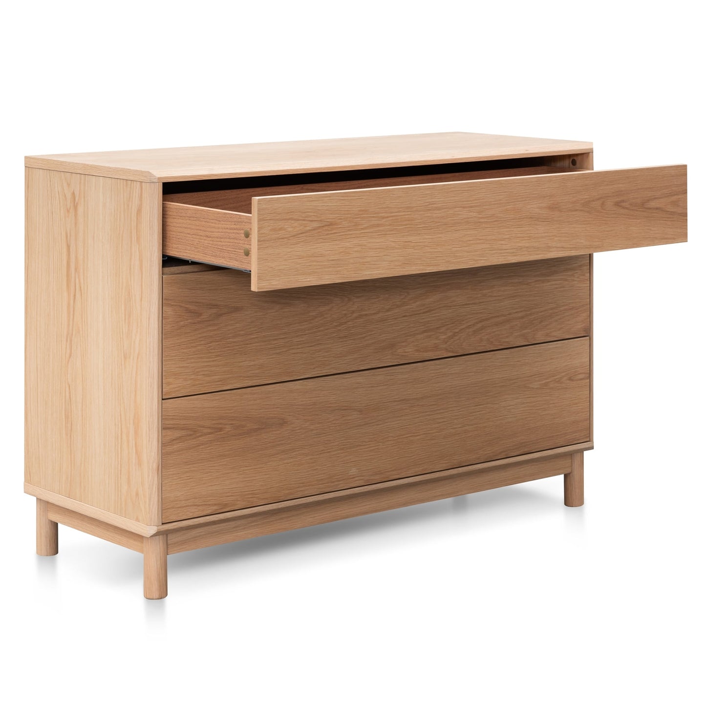 Natural Oak Three Drawer Dressing Table