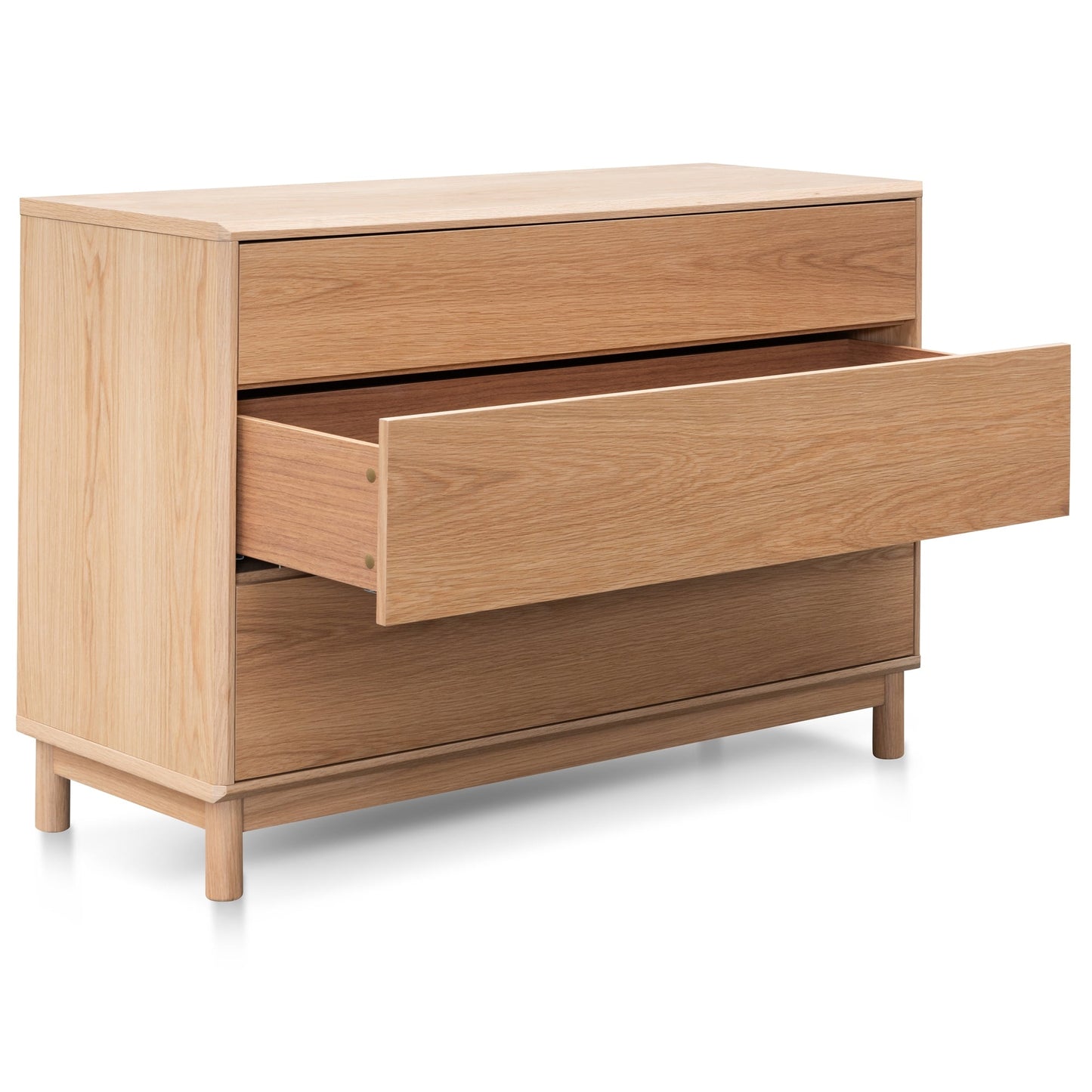 Natural Oak Three Drawer Dressing Table