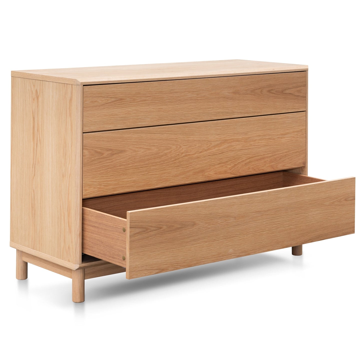 Natural Oak Three Drawer Dressing Table