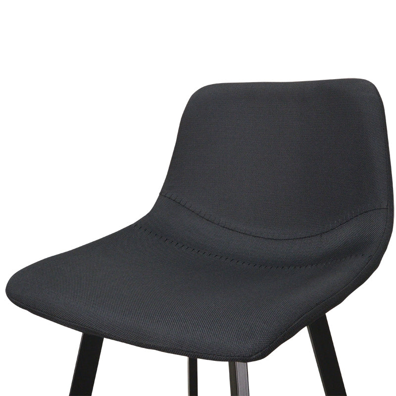 Black Fabric Bar Stool - Set of 2 (80cm)