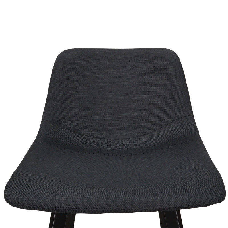 Black Fabric Bar Stool - Set of 2 (80cm)