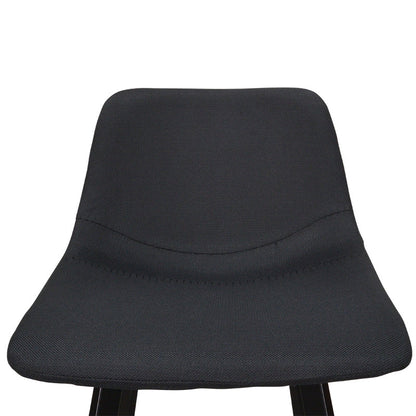 Black Fabric Bar Stool - Set of 2 (80cm)