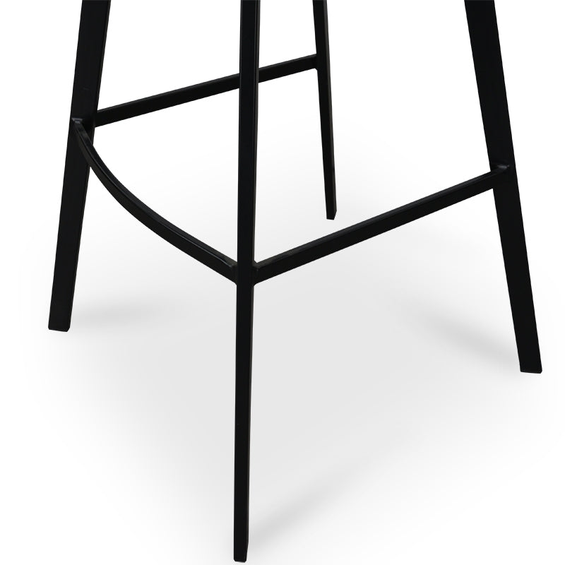 Black Fabric Bar Stool - Set of 2 (80cm)