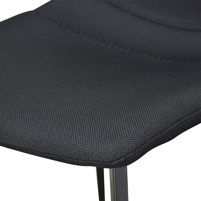 Black Fabric Bar Stool - Set of 2 (80cm)