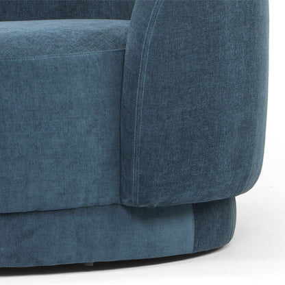 Four-Seater Fabric Sofa - Dusty Blue