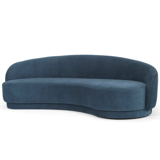 Four-Seater Fabric Sofa - Dusty Blue