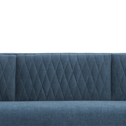 Three-Seater Fabric Sofa - Dusty Blue